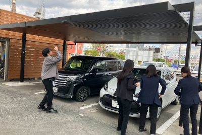 研修風景、三協アルミ、カーポート